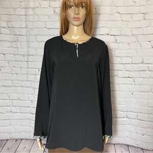 Vintage Koos Of Course! Black Long Sleeve Tunic Size M